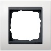 0211808 Рамка Event Белый глянцевый / Черный 1-постовая Gira