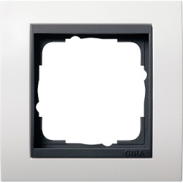 0211808 Рамка Event Белый глянцевый / Черный 1-постовая Gira