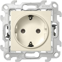 2420434-031 Розетка 2К+З без защ штор Push&Go, сл кость Simon 24