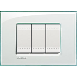 LND4802KR Рамка LivingLight Квадрат Прозрачный 2-модульная Bticino
