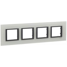 MGU68.008.7C2 Рамка Unica Class Белое стекло 4-постовая Schneider Electric MGU68.008.7C2 Рамка Unica Class Белое стекло 4-постовая Schneider Electric
