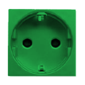 N2288 VD Розетка SCHUKO с заземлением для специальных сетей, со шторками, 16А / 250В, серия Zenit, цвет зелёный, ABB