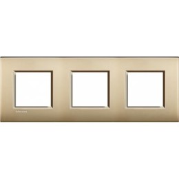 LNE4802M3OF Рамка LivingLight Air Золото матовое 2+2+2 модуля Bticino