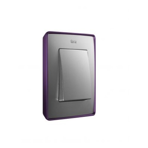 8201610-254 Рамка декоративная, 1 пост, Select, Simon 82 Detail, алюминий-фиолетовый металлик