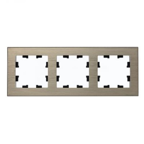 ATN312203 Рамка тройная Schneider Electric Atlasdesign Nature, латунь металл