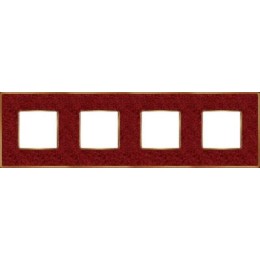 FD01334PROB Рамка Vintage Corinto Pompeired / bright gold 4-постовая Fede