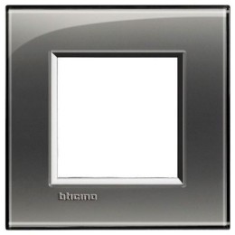 LNA4802KF Рамка LivingLight Квадрат Лондонский туман 2-модульная Bticino