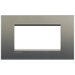 LNA4804AE Рамка LivingLight Квадрат Серый шелк 4 модуля Bticino