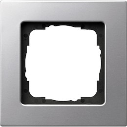 0211206 Рамка монтаж заподлицо E22 Алюминий 1-постовая Gira
