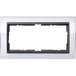 1002728 Рамка без перегородки Event Clear Белый / Черный 2-постовая Gira