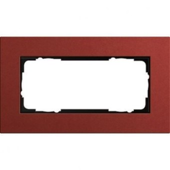 1002229 Рамка без перегородки Esprit Linoleum-Multiplex Красный 2-постовая Gira