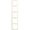 10158982 Рамка S.1 Белый с блеском 5-постовая вертикальная Berker