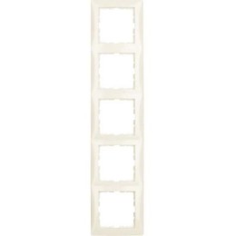 10158982 Рамка S.1 Белый с блеском 5-постовая вертикальная Berker