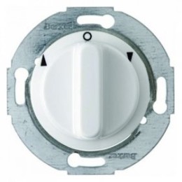 3812 Жалюзийный поворотный выключатель с центральной панелью и вращающейся ручкой цвет: полярная белизна, с блеском серия 1930, Glasserie, Palazzo Berker