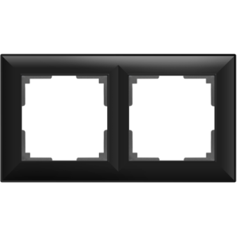 WL14-Frame-02 Рамка на 2 поста (черный матовый) Fiore Werkel a038842