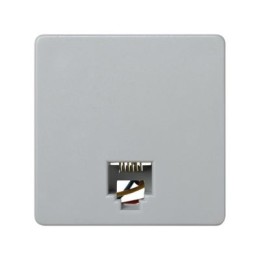 27481-37 Розетка телефонная RJ-12, 6 контактов, широкий модуль, Simon 27, серый