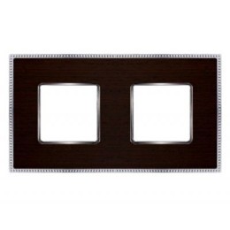 FD01452WCB Рамка Belle Epoque Wood Wenge / Bright chrome 2-постовая гор/верт. Fede