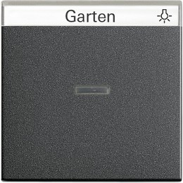 067028 Одинарная клавиша с полем для надписи и подсветкой Антрацит Gira