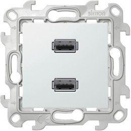 2411090-030 Коннектор 2хUSB, бел Simon 24