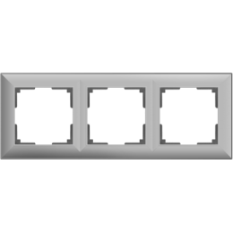 WL14-Frame-03 Рамка на 3 поста (серебряный) Fiore Werkel a038847