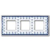 FD01343AZCB Рамка Vintage Porcelain Blue LYS / Хром 3-постовая Fede