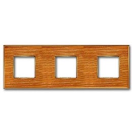 FD01313COB Рамка Vintage Wood Cherry / Золото 3-постовая Fede