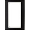 13093025 Рамка с большим вырезом B.3 Черный / Полярная белизна 2-постовая Berker