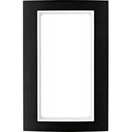 13093025 Рамка с большим вырезом B.3 Черный / Полярная белизна 2-постовая Berker