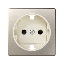 82041-64 Накладка на розетку двухполюсную с заземляющим контактом, с защитными шторками, S82, S82N, шампань-с Simon