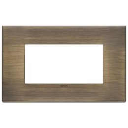 22654.87 Рамка Eikon EXE Античная бронза сатиновая 4-модульная Vimar