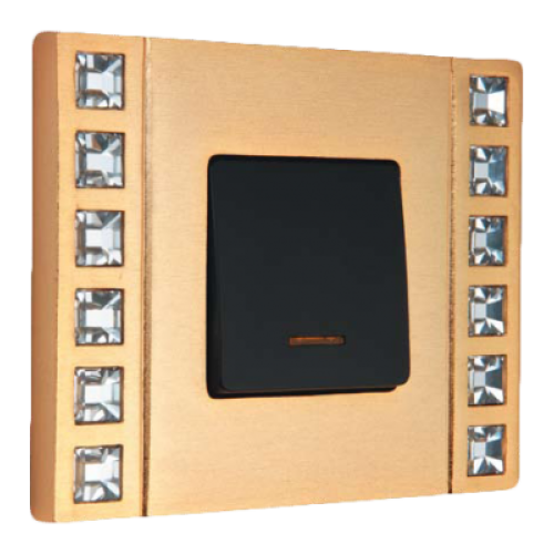 FD01261OR Рамка Crystal De Luxe Золото 1-постовая Fede