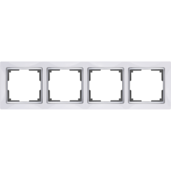WL03-Frame-04-white Рамка на 4 поста (белый) Snabb Werkel a028883