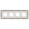 FD01474MACB Рамка Belle Epoque Porcelain Brown LYS / bright chrome 4-постовая гор/верт. Fede