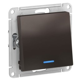 ATN000663 Atlasdesign 1-кл Переключатель с подсветкой, сх.6а, 10АХ, механизам, Мокко Schneider Electric