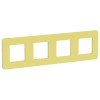 NU280812 Рамка Unica Studio Color Зеленое яблоко / Бежевый 4-постовая Schneider Electric