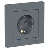 ATN000744 Atlasdesign Розетка с заземлением со шторками, 16А, в сборе, Грифель Schneider Electric
