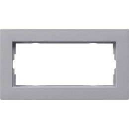 1002255 Рамка установочная для монтажа заподлицо E2 Алюминий 2-постовая Gira