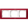 0213398 Рамка Event Красный / Белый 3-постовая Gira