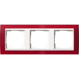 0213398 Рамка Event Красный / Белый 3-постовая Gira