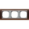 021359 Рамка Event Темно-коричневый / Алюминий 3-постовая Gira