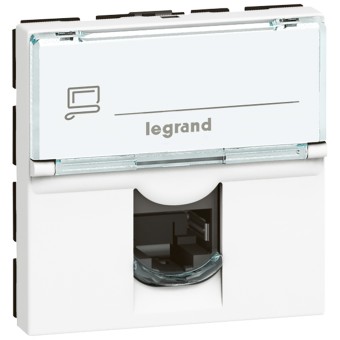 076592 Mosaic RJ45 FTP кат6 90° белая Legrand