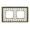 FD01472NEOB Рамка Belle Epoque Porcelain Black lys / bright gold 2-постовая гор/верт. Fede