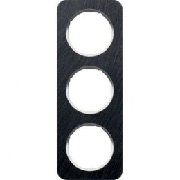 10132389 Рамка R.1 Сланец, белый 3-постовая Berker