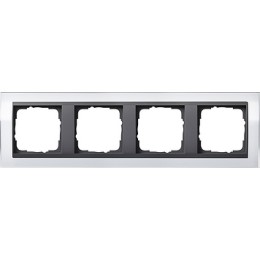 0214728 Рамка Event Clear Белый / Черный 4-постовая Gira