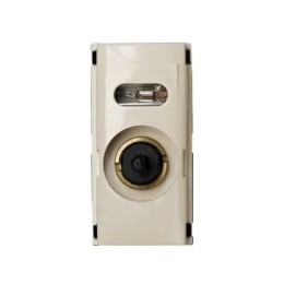 75313-69 Светорегулятор проходной поворотно-нажимной универсальный с подсветкой, 40-500Вт 230В, узкий модуль, Simon