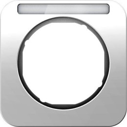 10112179 Рамка с полем для надписей R.1 Полярная белизна с блеском 1-постовая Berker