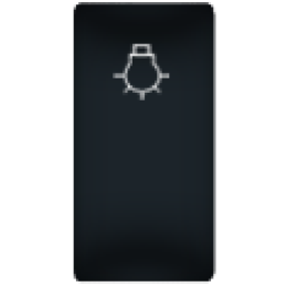 FD16717-M Клавиша узкая "Свет", цвет Черный FEDE