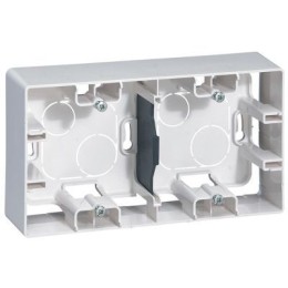 672530 Коробка накладного монтажа - 2 поста - Etika - белый Legrand