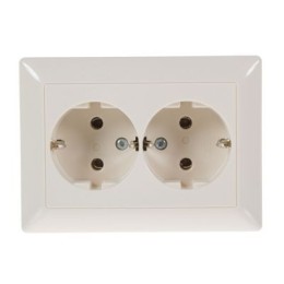 AS5020U EcoProfi Бежевый Розетка 2-я с/з литая Jung AS серия