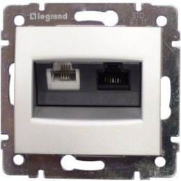 770280 Valena Розетка двойная комп.(RJ45) 1-ая 5 кат UTP + ТЛФ 1-ая (RJ11) Legrand